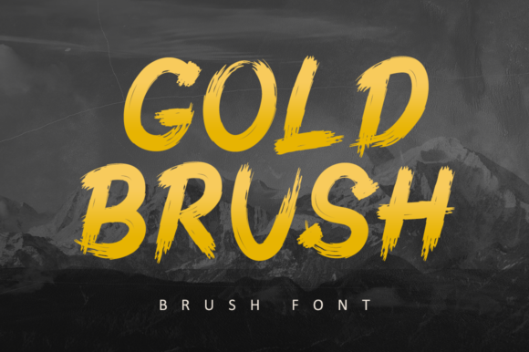 Gold Brush: Bold Typography for Impactful Design